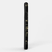 Goldene Musik auf schwarz Case-Mate iPhone Hülle (Hinten/Rechts)