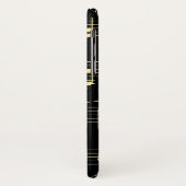 Goldene Musik auf schwarz Case-Mate iPhone Hülle (Hinten/Links)