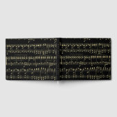 Goldene Musik auf schwarz Gästebuch (Voll)