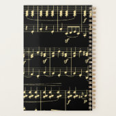 Goldene Musik auf schwarz Planer (Rückseite)
