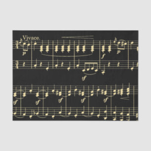 Goldene Musik auf schwarz Seidenpapier