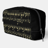 Goldene Musik auf schwarz Waschbeutel (Rechte Ecke)