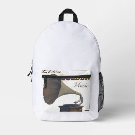 Goldene Musik Bedruckter Rucksack