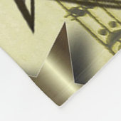 Goldene Musik-Fleece-Decke Fleecedecke (Ecke)