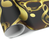 goldene Musiknote Geschenkpapier (Rolleneckpunkt)