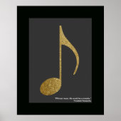 goldene Musiknote Poster (Vorne)