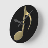 Goldene Musiknote-Wand-Uhr Runde Wanduhr (Winkel)