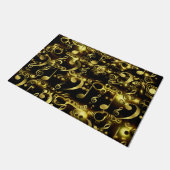 goldene Musiknoten Fußmatte (Schrägansicht)