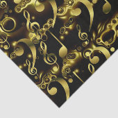 goldene Musiknoten Seidenpapier (Ausschnitt)