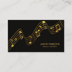 Goldene Musiknoten Visitenkarte
