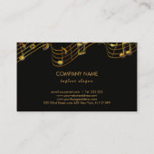 Goldene Musiknoten Visitenkarte (Rückseite)