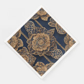 Goldene Muster AI-Kunst Serviette (Ecke)