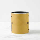 Goldene Mutter Anfangsbuchstabe Name Typografie De Tasse (Zentrum)