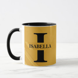 Goldene Mutter Anfangsbuchstabe Name Typografie De Tasse