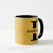 Goldene Mutter Anfangsbuchstabe Name Typografie De Tasse (VorderseiteRechts)