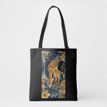 Goldene Mutterhirsch-Tasche