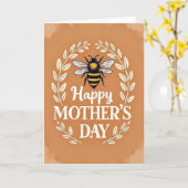 Goldene Muttertag Bug Karte (Gelbe Blume)