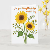 Goldene Muttertag-Tochter-Karte Karte (Gelbe Blume)
