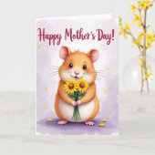 Goldene Muttertags-Geschenkkarte Karte (Gelbe Blume)