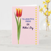 Goldene Muttertags-Karte Karte (Gelbe Blume)