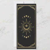 Goldene mystische Tarot-Karte Save the Date Einladung (Rückseite)