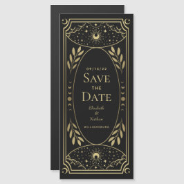 Goldene mystische Tarot-Karte Save the Date Magneteinladung