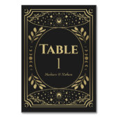 Goldene mystische Tarot-Karte Tischnummer (Vorderseite)