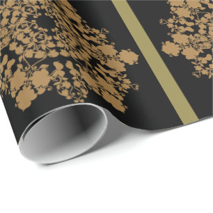 Goldene Nacht Blume Geschenkpapier
