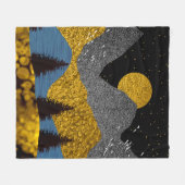 Goldene Nacht Fleecedecke (Vorderseite (Horizontal))