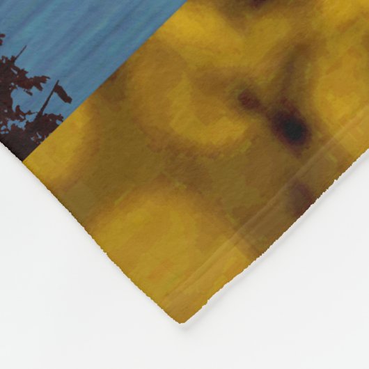 Goldene Nacht Fleecedecke (Ecke)