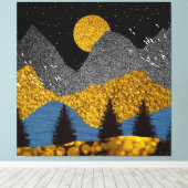 Goldene Nacht Leinwanddruck (Insitu (Holzboden))