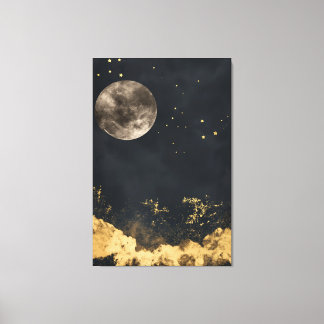 Goldene Nacht Leinwanddruck