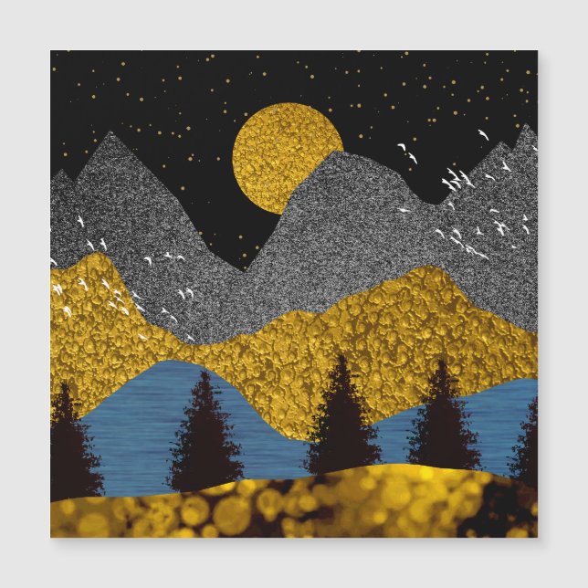 Goldene Nacht Magnetkarte (Vorderseite)