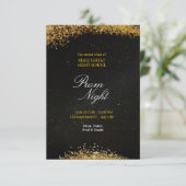 Goldene Nacht Rodelbahn mit Aussicht Einladung (Stehend Vorderseite)