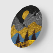 Goldene Nacht Runde Wanduhr (Winkel)