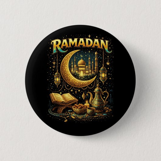 Goldene Nächte des Ramadan Button (Vorderseite)