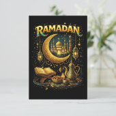 Goldene Nächte des Ramadan Dankeskarte (Stehend Vorderseite)