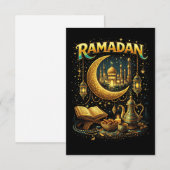 Goldene Nächte des Ramadan Dankeskarte (Vorne/Hinten)
