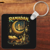 Goldene Nächte des Ramadan Schlüsselanhänger (Rückseite)