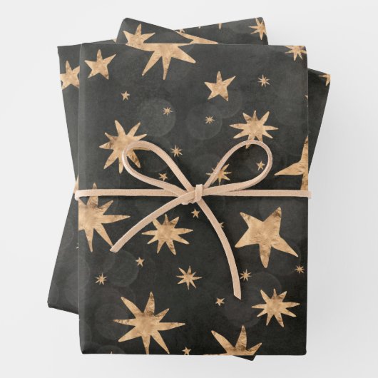 Goldene Nächte Geschenkpapier Set (Beispiel)