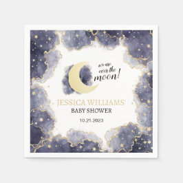 Goldene nächtliche Mond Baby Duschpapiernacken Serviette