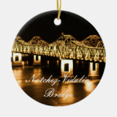 Goldene Natchez-Vidalia Keramik Ornament (Vorne)