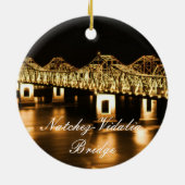 Goldene Natchez-Vidalia Keramik Ornament (Hinten)