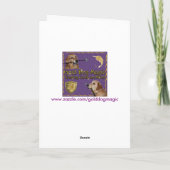 Goldene neue Welpe Karte (Rückseite)