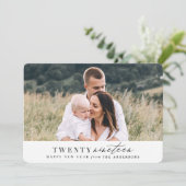 goldene Neujahrskarte. Feiertagskarte (Stehend Vorderseite)