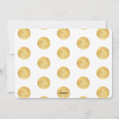 goldene Neujahrskarte. Feiertagskarte (Rückseite)