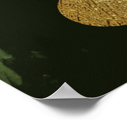 goldene Note, mädchenhafte Monografie Poster (Ecke)