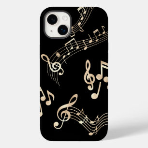 Goldene Noten auf Schwarz Case-Mate iPhone 14 Plus Hülle
