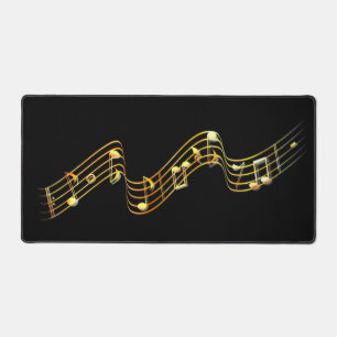 Goldene Noten in benutzerdefinierten Farben Schreibtischunterlage