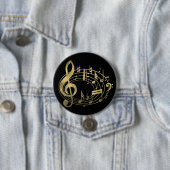 Goldene Noten in ovaler Form Button (Beispiel)